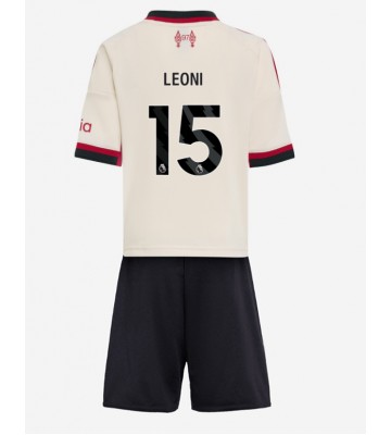 Liverpool Giovanni Leoni #15 Borta Kläder Barn 2025-26 Kortärmad (+ Korta byxor)